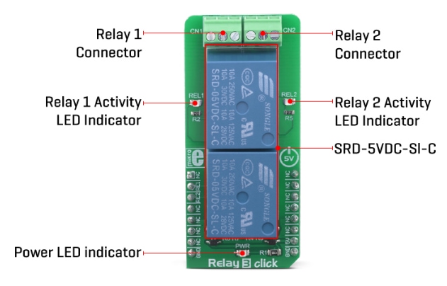 Mikroe MIKROE-3357 Relay 3 Click